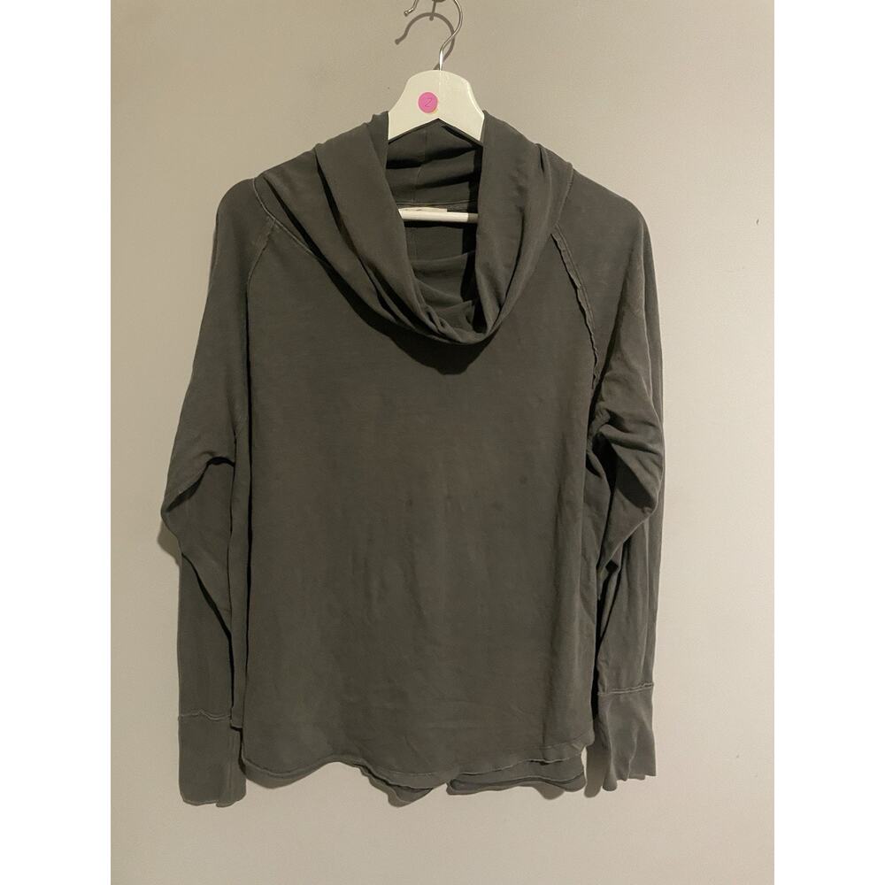 We The‎ Free Xs Grey Green Don't You Want Me Long Sleeve Cowl Neck Oversized